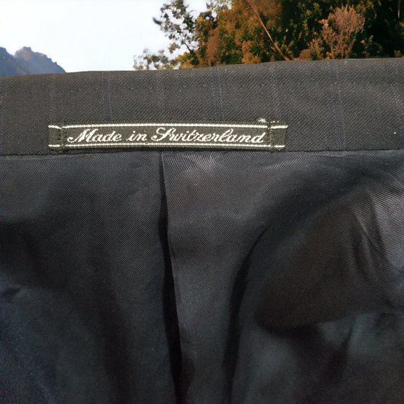 Ermenegildo Zegna Men's 42R Solid Black 100% Wool Blazer Sport Coat & Tie 10673 - Picture 8 of 8